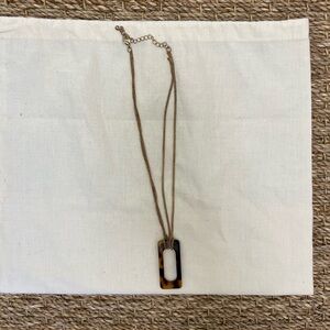 Tortoise Shell Pendant Necklace